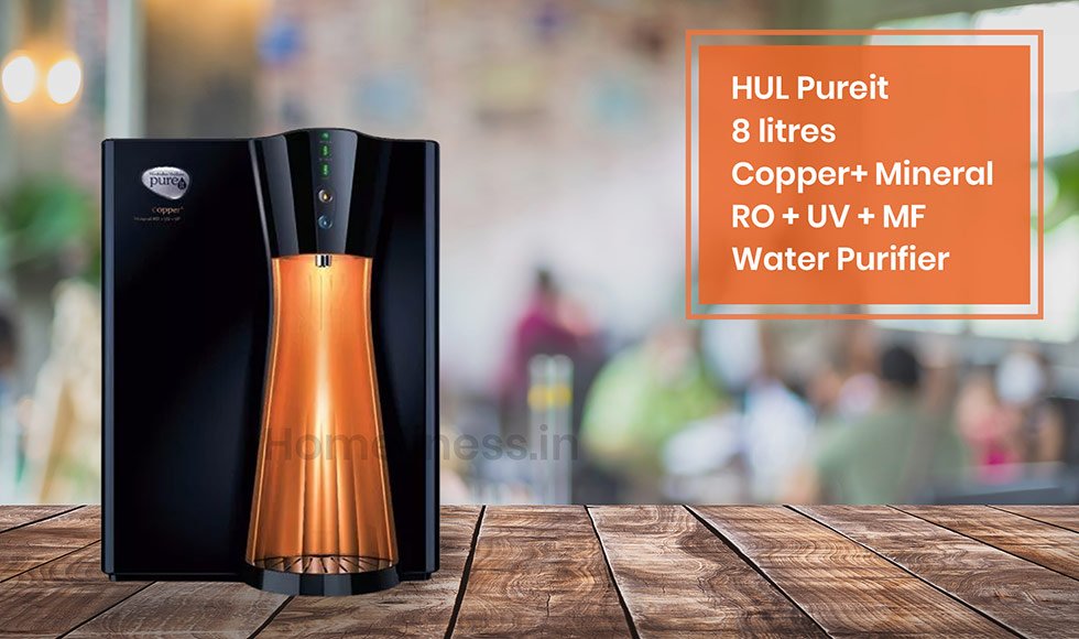 HUL Pureit Copper+ Mineral RO + UV + MF 8 litres Water Purifier