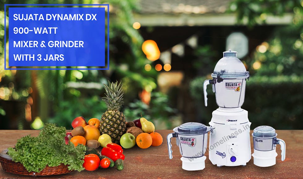 Sujata Dynamix DX 900-Watt Mixer and Grinder with 3 Jars