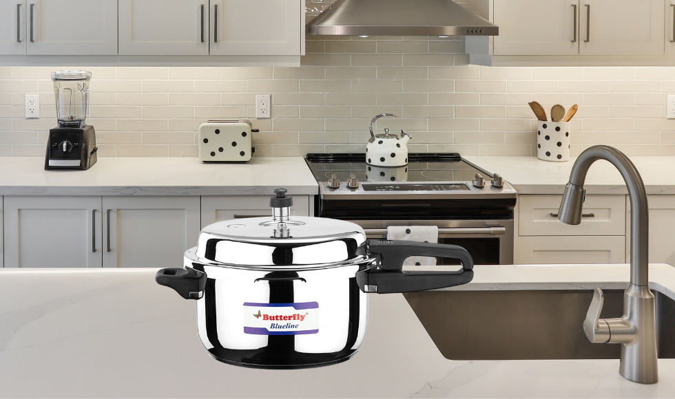Butterfly Blue Line Stainless Steel Pressure Cooker