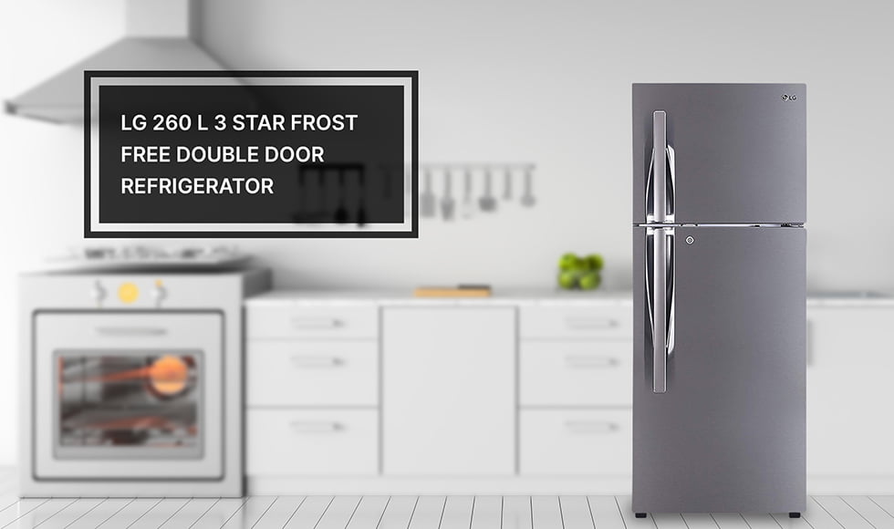 LG 260 L 3 Star Frost Free Double Door Refrigerator