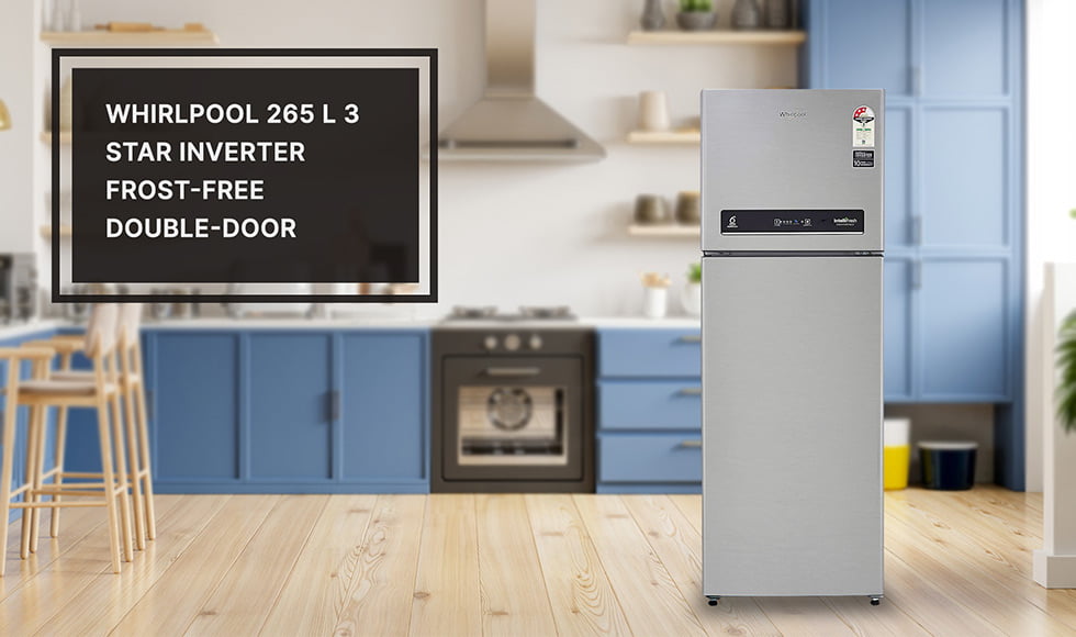 Whirlpool 265 L 3 Star Inverter Frost-Free Double-Door Refrigerator