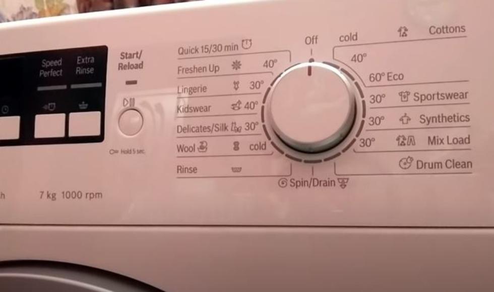 washing machine wash settings