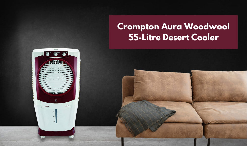 Crompton Aura Woodwool 55-Litre Desert Cooler