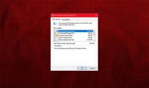 Run the disc cleanup utility
