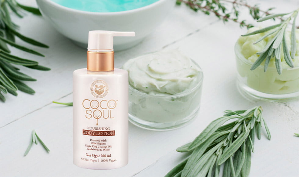 Coco Soul Body Lotion with Coconut, Sandalwood & Ayurveda, Paraben, Silicones & Mineral Oil Free