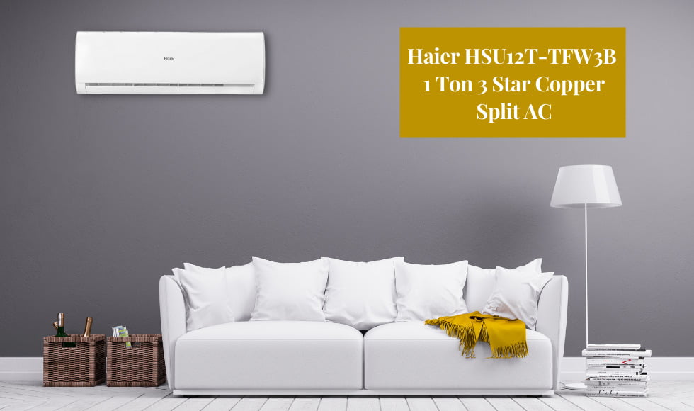 Haier HSU12T-TFW3B 1 Ton 3 Star Copper Split AC