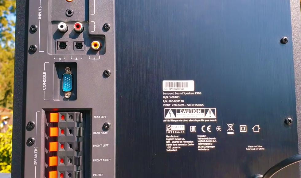 Does Logitech Z906 have HDMI input? (explained)